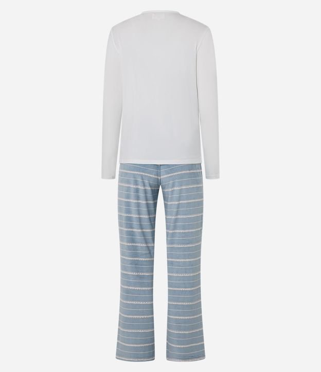 Pijama Larga en Plush con Bolsillo Pequeño en el Pecho 3