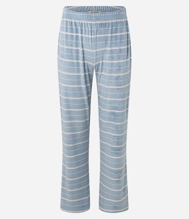 Pijama Larga en Plush con Bolsillo Pequeño en el Pecho 4
