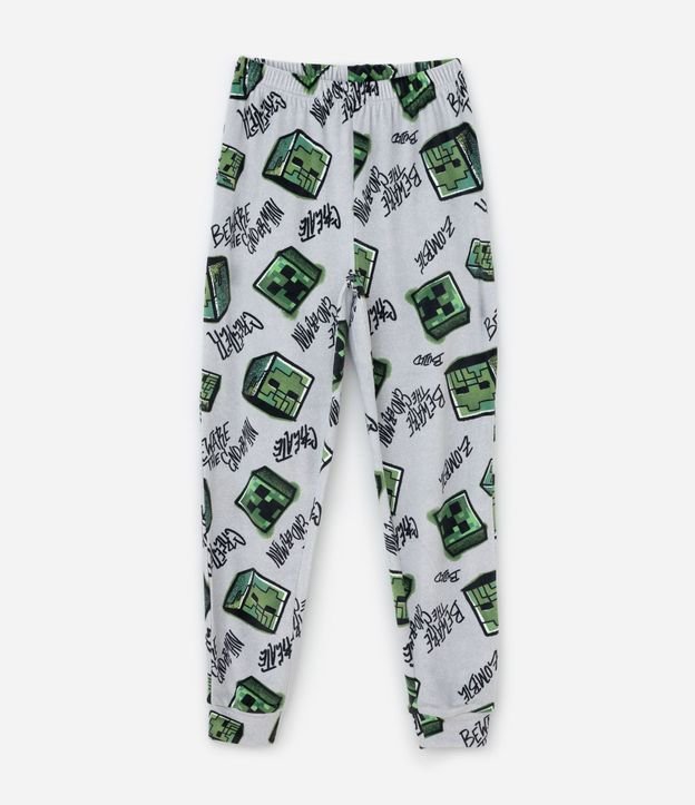 Pijama Infantil en Plush con Estampa de Minecraft – Talle 5 a 14 años 5