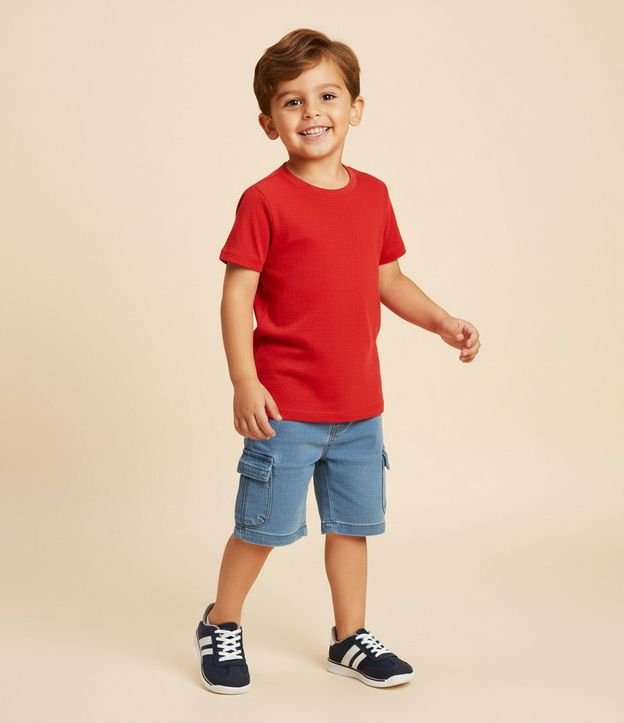 Remera Infantil Básica con Etiqueta Bordada - Talle 1 a 5 años