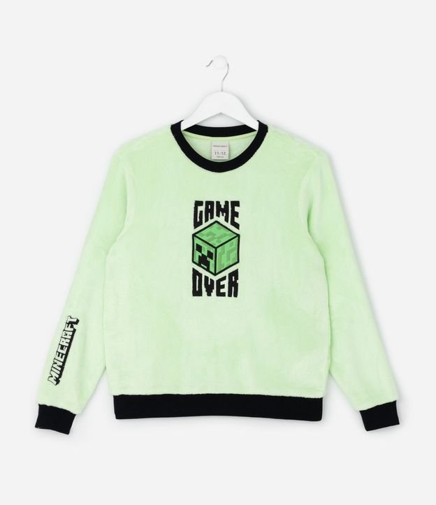 Pijama Infantil Blusa y Pantalón con Estampa de Minecraft – Talle 5 a 14 años 2