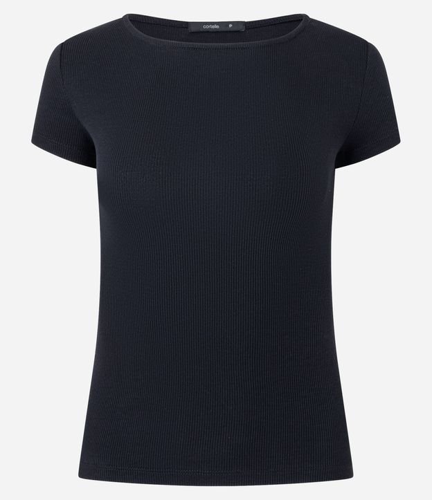Blusa Acanalada en Rib con Cuello Polo 6