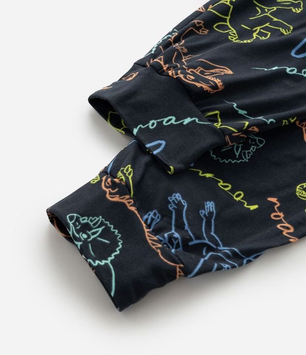Pijama Infantil Largo con Estampa de Dinosaurios – Talle 4 a 14 años 8