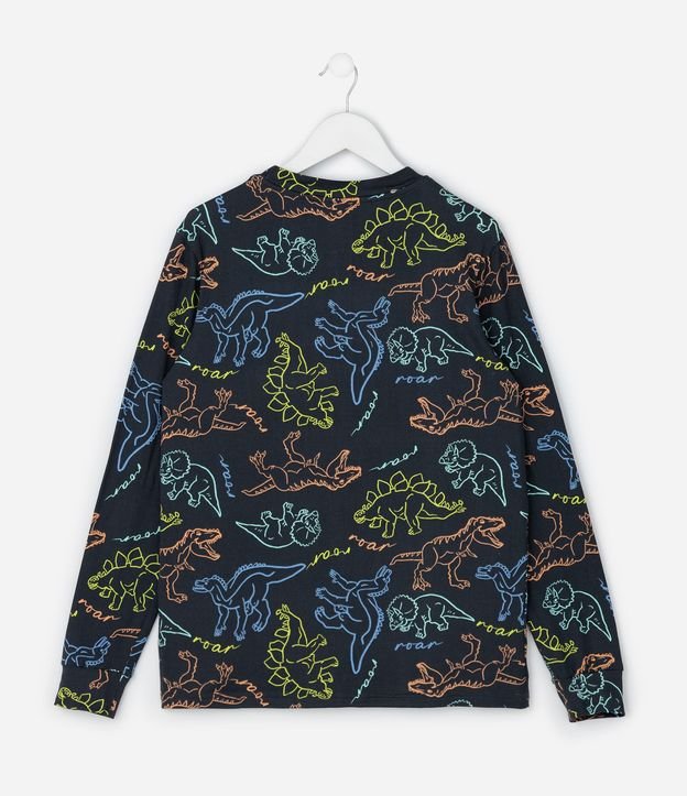 Pijama Infantil Largo con Estampa de Dinosaurios – Talle 4 a 14 años 3