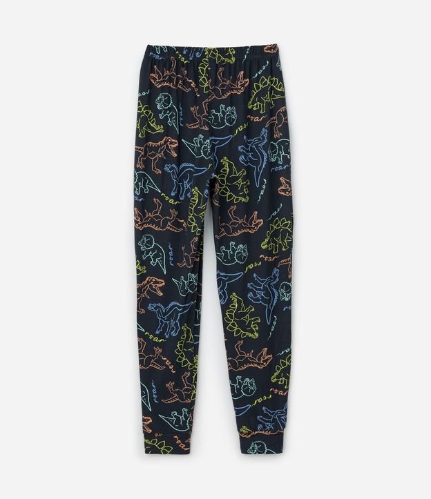 Pijama Infantil Largo con Estampa de Dinosaurios – Talle 4 a 14 años 5