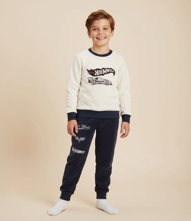 Pijama Infantil Largo con Estampado Hot Wheels – Talle 3 a 10 años