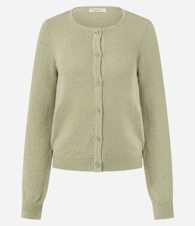 Cardigan en Punto con Botones y Escote U 7