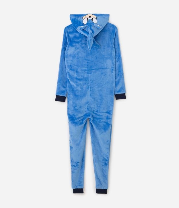 Pijama Jumper en Fleece do Sonic con Capucha Infantil - Talle 4 aos 14 años 4