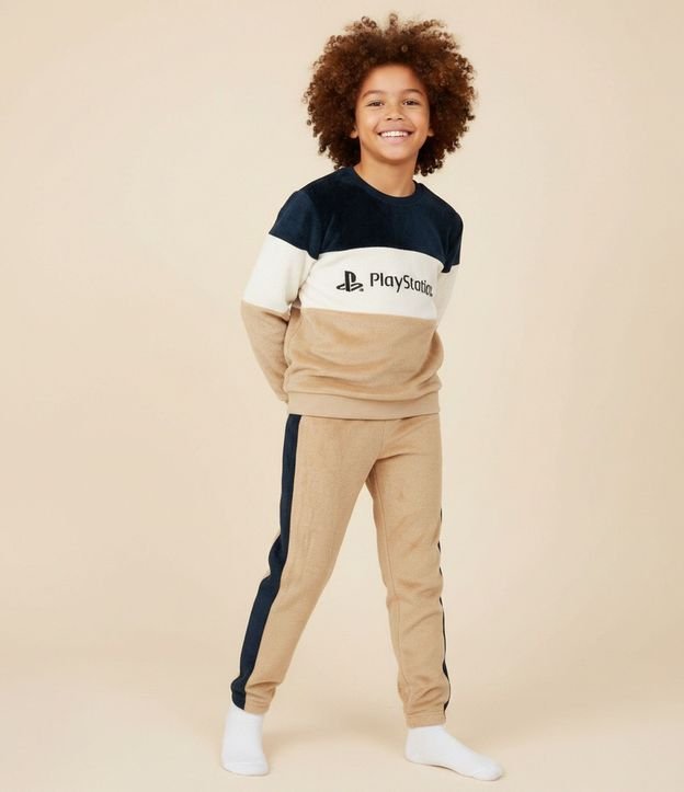 Pijama Infantil Largo con Estampa de PlayStation – Talle 5 a 16 años 1