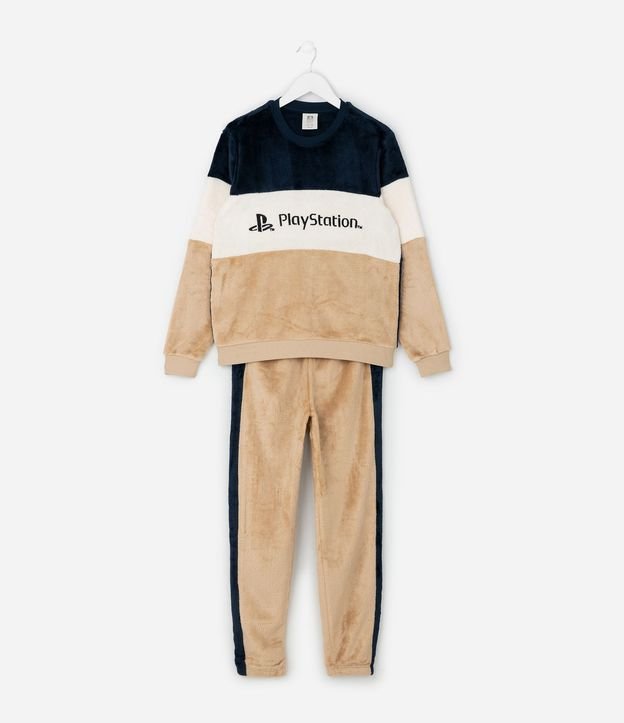 Pijama Infantil Largo con Estampa de PlayStation – Talle 5 a 16 años 3