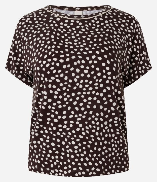 Blusa en Crepé con Cuello Redondo y Estampa de Lunares Diferenciada 6