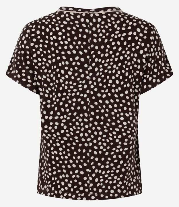 Blusa en Crepé con Cuello Redondo y Estampa de Lunares Diferenciada 7