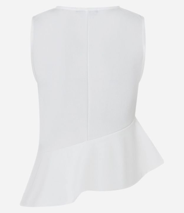 Blusa Peplum con Cuello Redondo y Ruedo Asimétrico 8