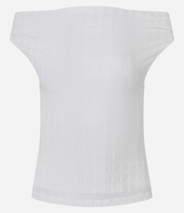 Blusa Texturizada con Escote Hombro a Hombro 5