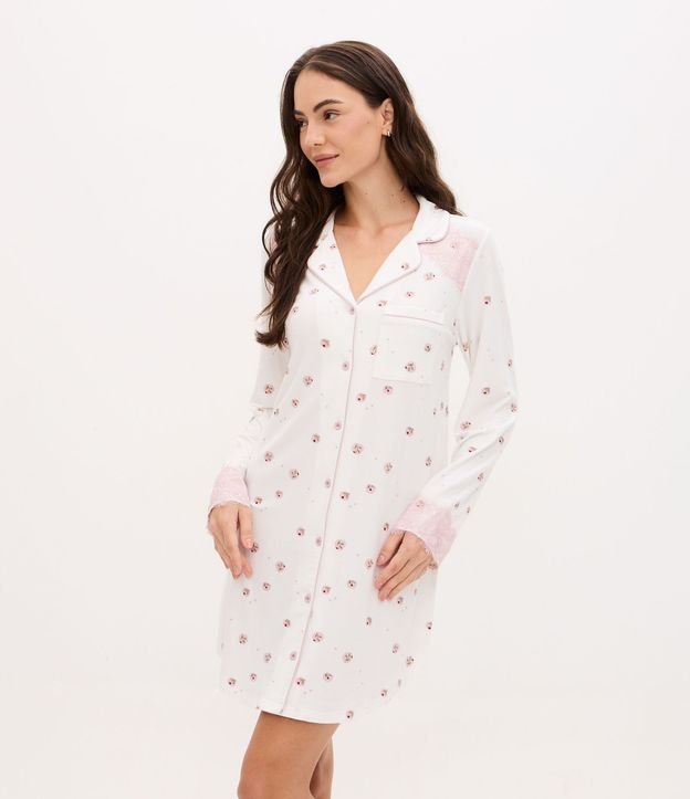Camisón Americana Peach Touch con Estampa Floral