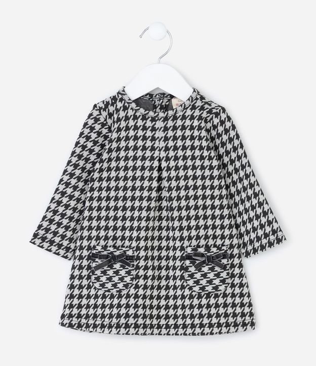 Vestido Infantil de Cuadros con Media Can Can – Talle 0 a 18 Meses 3