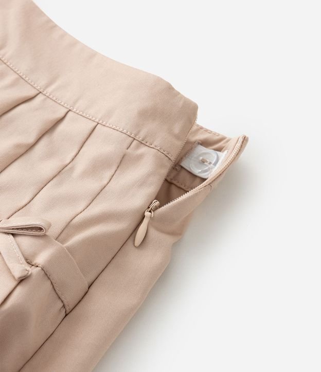Short Pollera Infantil en Sarga con Pliegues y Moña - Talle 5 a 16 años 6