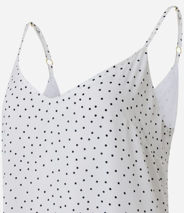 Vestido Evasê Largo en Crepé con Estampa de Lunares 7