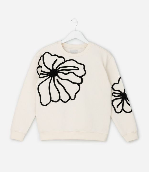 Sueter  Infantil con Flor Bordada en Cuerda – Talle 5 a 14 años 2
