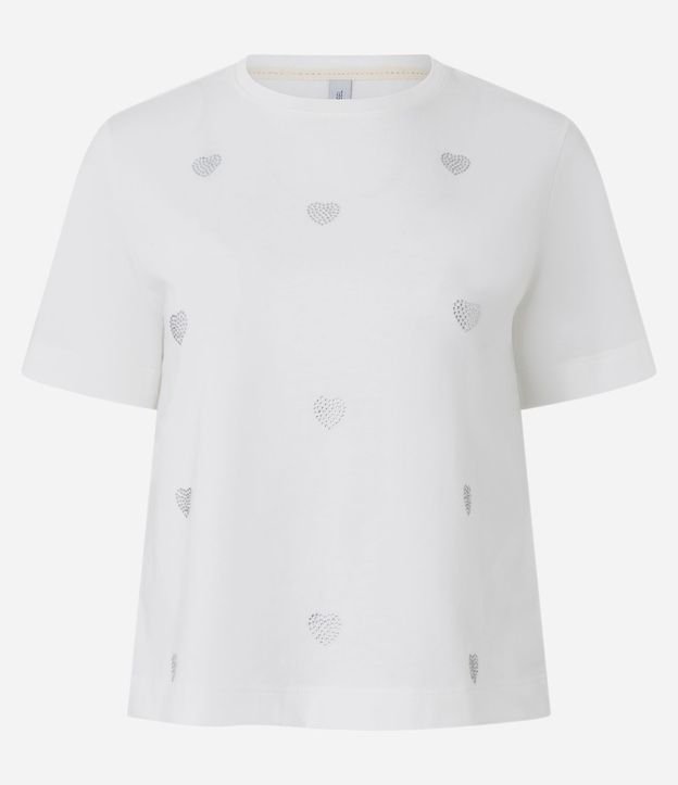 Remera New T-Shirt en Algodón con Corazones