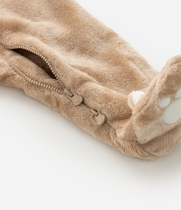 Enterito Infantil en Plush con Capucha de Oso – Talle 0 a 18 Meses 9
