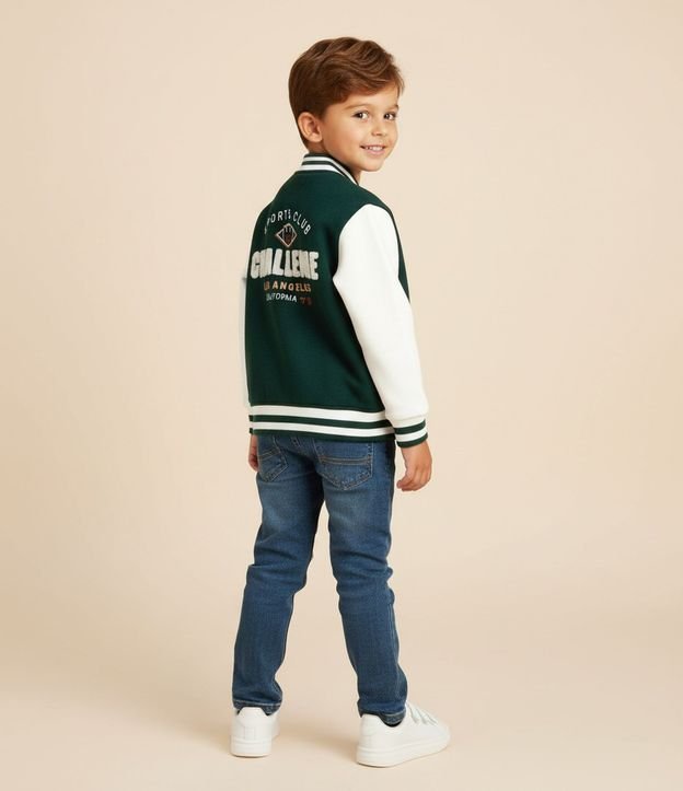 Campera Infantil Bomber en Algodón con Bordado College - Talle 1 A 6 años 1