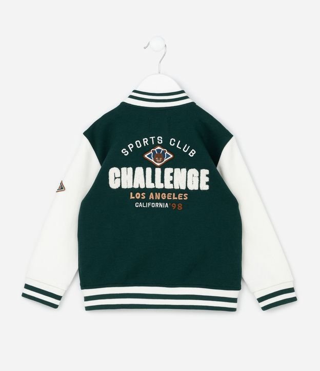 Campera Infantil Bomber en Algodón con Bordado College - Talle 1 A 6 años 3