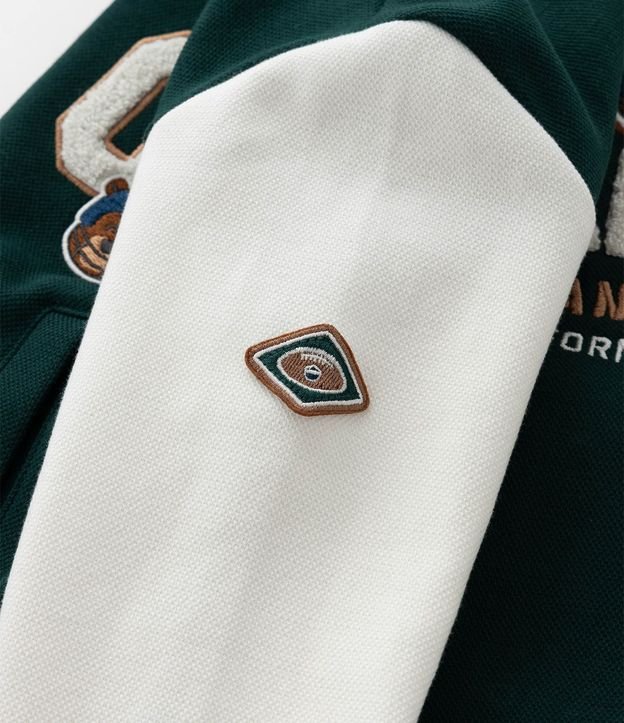 Campera Infantil Bomber en Algodón con Bordado College - Talle 1 A 6 años 5