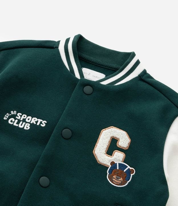 Campera Infantil Bomber en Algodón con Bordado College - Talle 1 A 6 años 6