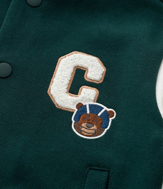 Campera Infantil Bomber en Algodón con Bordado College - Talle 1 A 6 años 7
