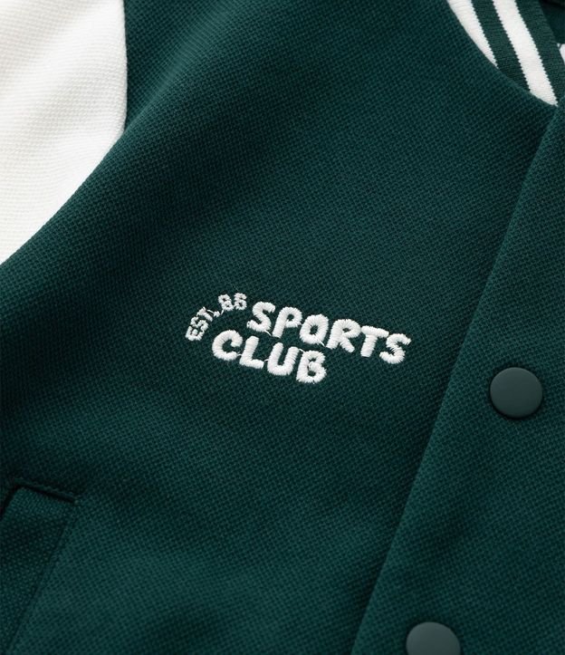 Campera Infantil Bomber en Algodón con Bordado College - Talle 1 A 6 años 8