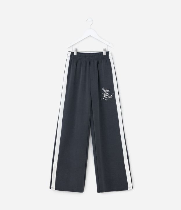 Pantalón Infantil Wide con Stitch y Abertura Lateral – Talle 5 a 14 años 3