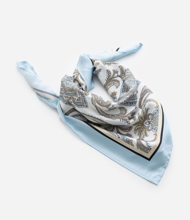 Pañuelo Rectangular en Satén con Estampado Paisley 4