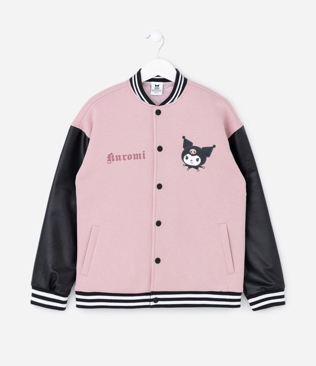 Campera Infantil Bomber Varsity Kuromi – Talle 5 a 14 años 2
