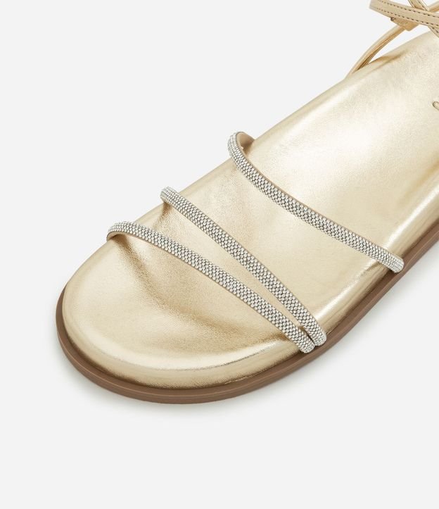 Sandalia Plana Sport Sandal con Tiras de Brillo 6