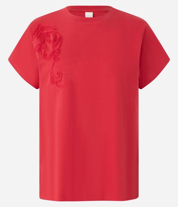 Blusa Slim en Viscosa con Bordado Follaje 4