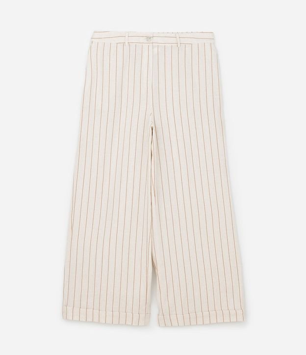 Pantalón Pantalona en Viscolino Listrado Curve & Plus Size
