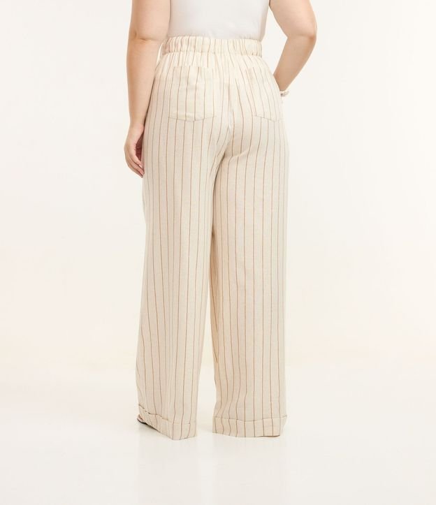 Pantalón Pantalona en Viscolino Listrado Curve & Plus Size 5
