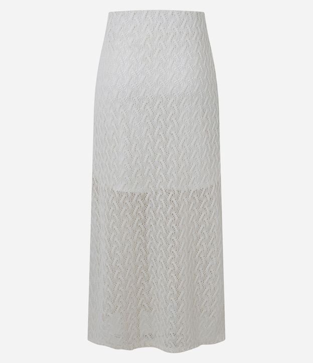 Pollera Midi en Encaje de Efecto Ganchillo 10
