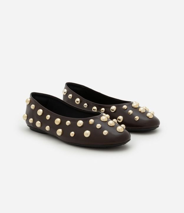 Zapatilla en PU Punta Redonda con Big Esferas de Metal 2