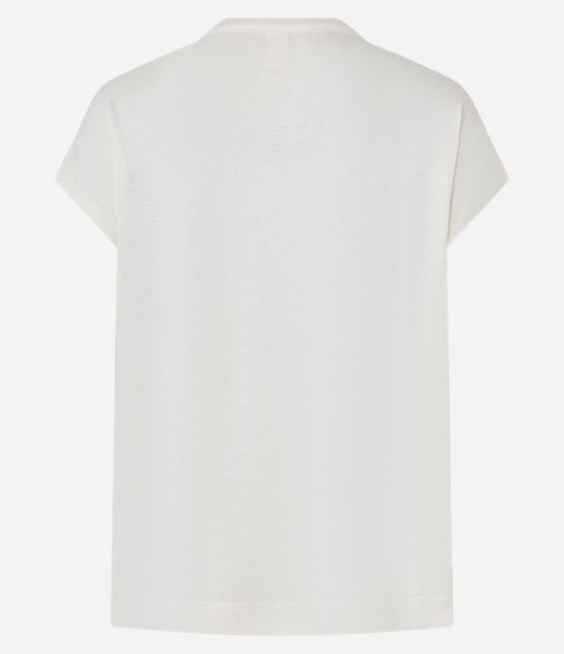 Blusa en Viscosa con Lentejuelas Metalizados en el Pecho 7