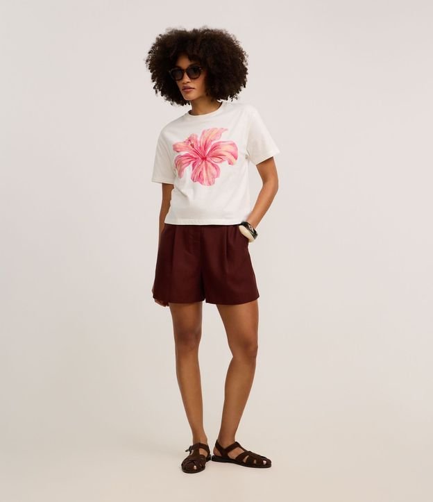 Blusa Boxy en Algodón con Estampa Floral 2
