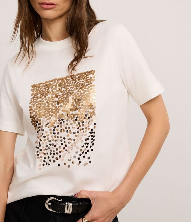 Blusa en Algodón con Bloque de Lentejuelas 4