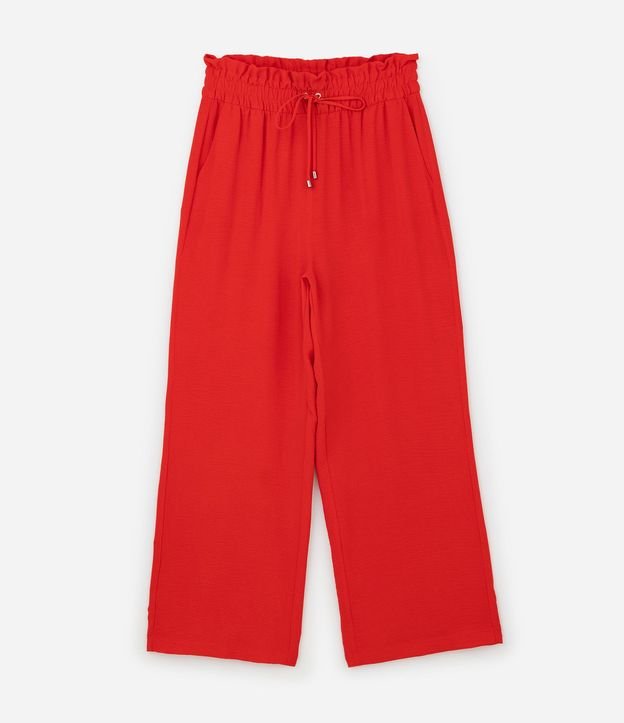 Pantalón Pantalona en Crepé con Cintura Elástica Curve & Plus Size