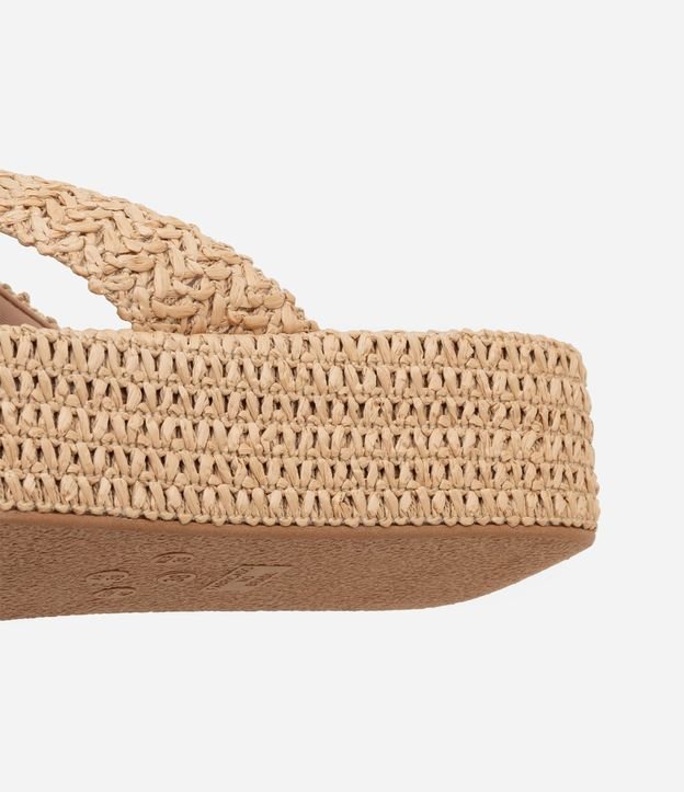 Sandalia Flatform en PU Tresse con Tira Cruzada 3