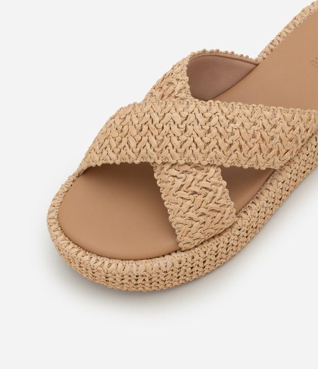 Sandalia Flatform en PU Tresse con Tira Cruzada 5