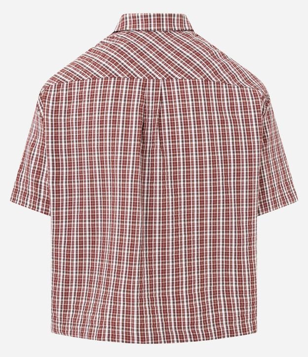 Camisa Oversized en Tricolina con Estampa de Cuadros 6