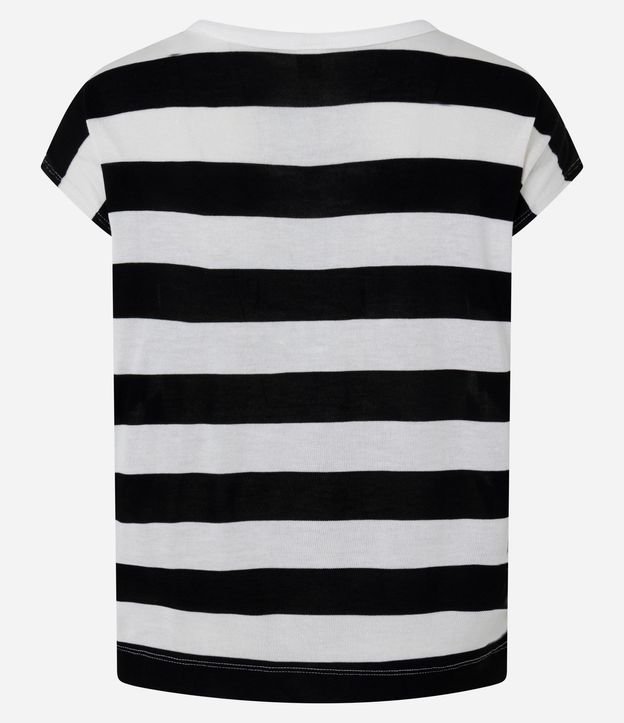 Blusa en Viscosa con Rayas Horizontales Largas 6