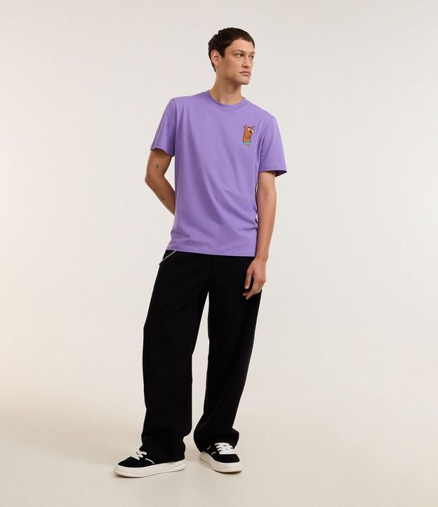 Remera Comfort en Media Malla con Estampa Scooby Doo 3