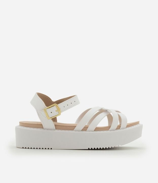 Sandalia Flatform Infantil con Tiras Cruzadas - Talle 26 al 34 5